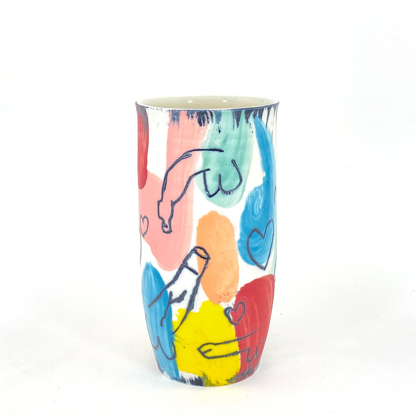 Hearts and Dicks cup/vase
